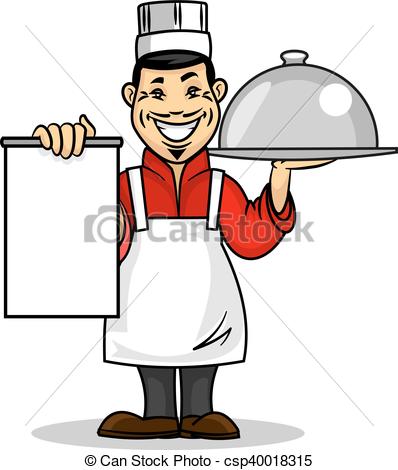 398x470 Asian Restaurant Chef. Menu Card Template. Oriental Kitchen