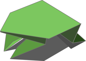 297x210 Origami Jumping Frog Clip Art
