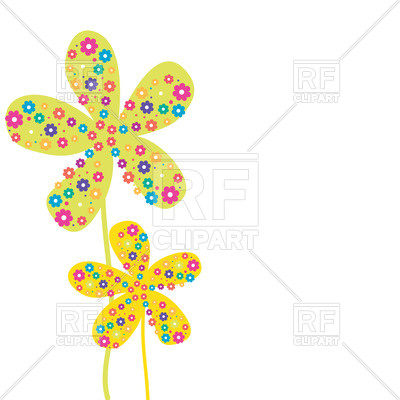 400x400 Cartoon Simple Flower Ornate With Floral Ornament Royalty Free