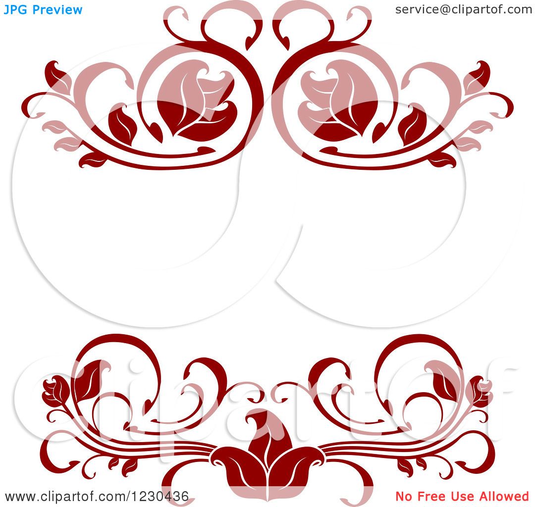 1080x1024 Clipart Of A Dark Red Ornate Frame
