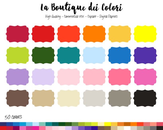 570x453 50 Rainbow Solid Color Swirl Frame Clip Art, Banners Digital