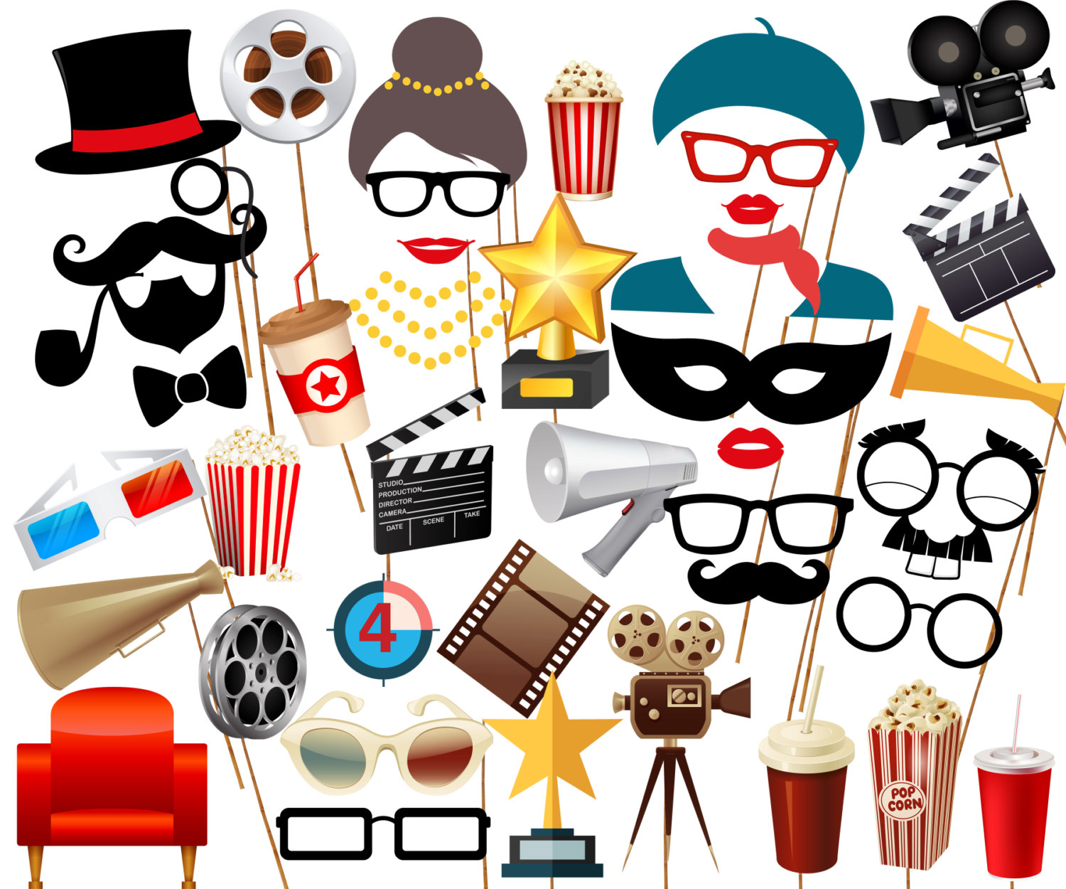 1500x1250 Oscar Party Clip Art Cliparts
