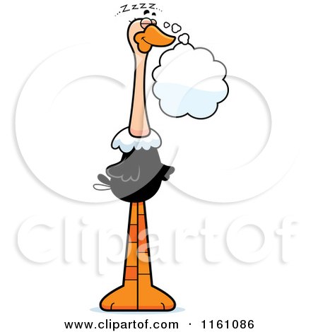 450x470 Cartoon Of A Happy Ostrich Mascot