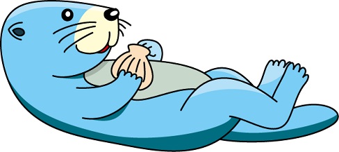 488x219 Free Otter Clipart