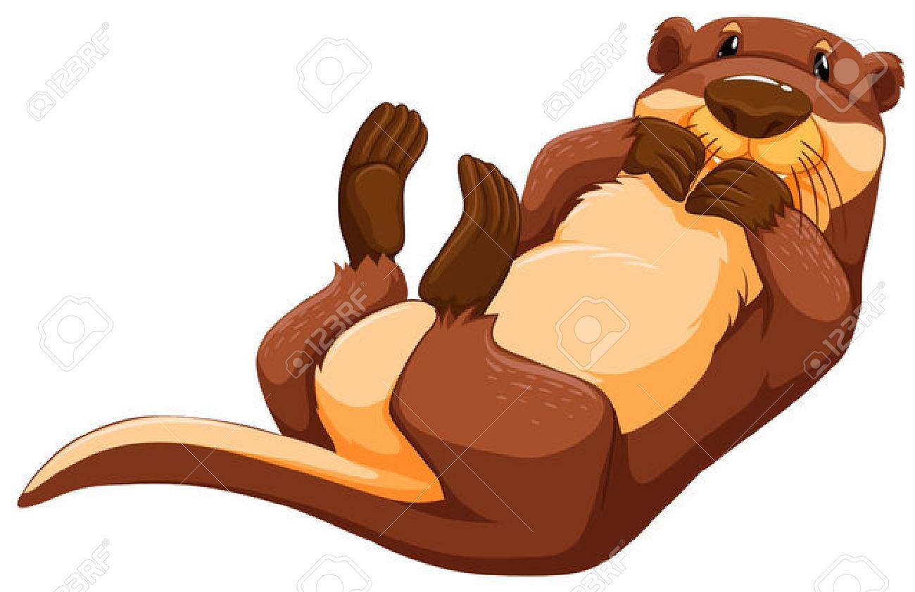 1300x841 Collection Of Otter On Back Clipart High Quality, Free