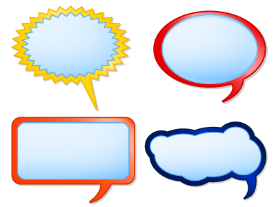 400x300 Free Vector Talk Bubbles