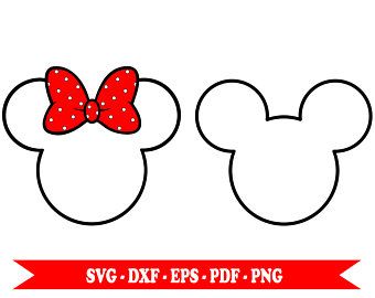 340x270 Minnie Mouse Svg, Mickey Mouse Svg, Clip Art Outline, In Svg