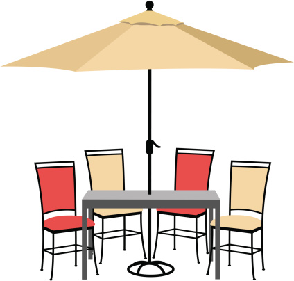 424x404 Patio Set Clipart