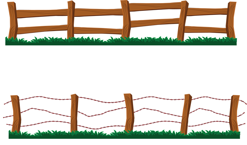 800x472 Clip Art Picture Of Gate In A Wooden Fence. Description