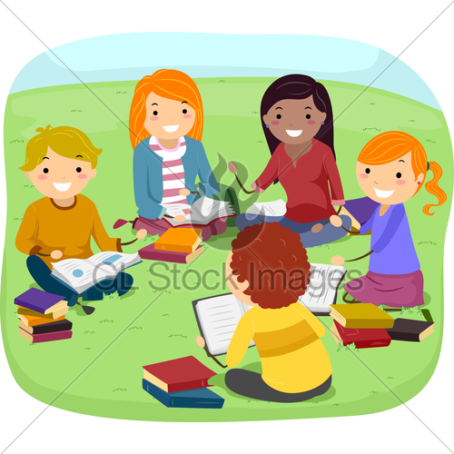 500x500 Di Stickman Teen Outdoor Book Study Gl Stock Images