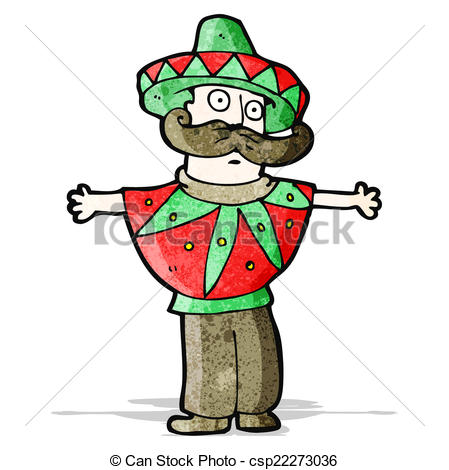 449x470 Cartoon Man In Mexican Outfit Vectors