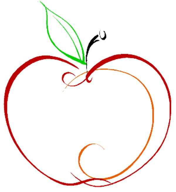 600x654 Apple Clip Art Outline Apple Outline Clip Art Clipartix Science