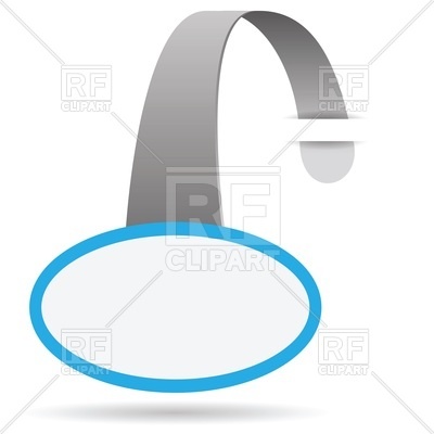 400x400 Oval Wobbler Royalty Free Vector Clip Art Image