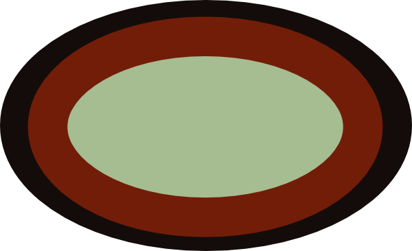 600x366 Brown Oval Frame2 Png, Svg Clip Art For Web