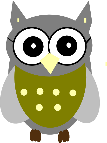 444x594 Owl Clip Art
