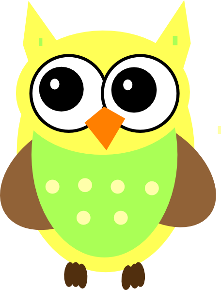 456x598 Yellow Baby Owl Clip Art