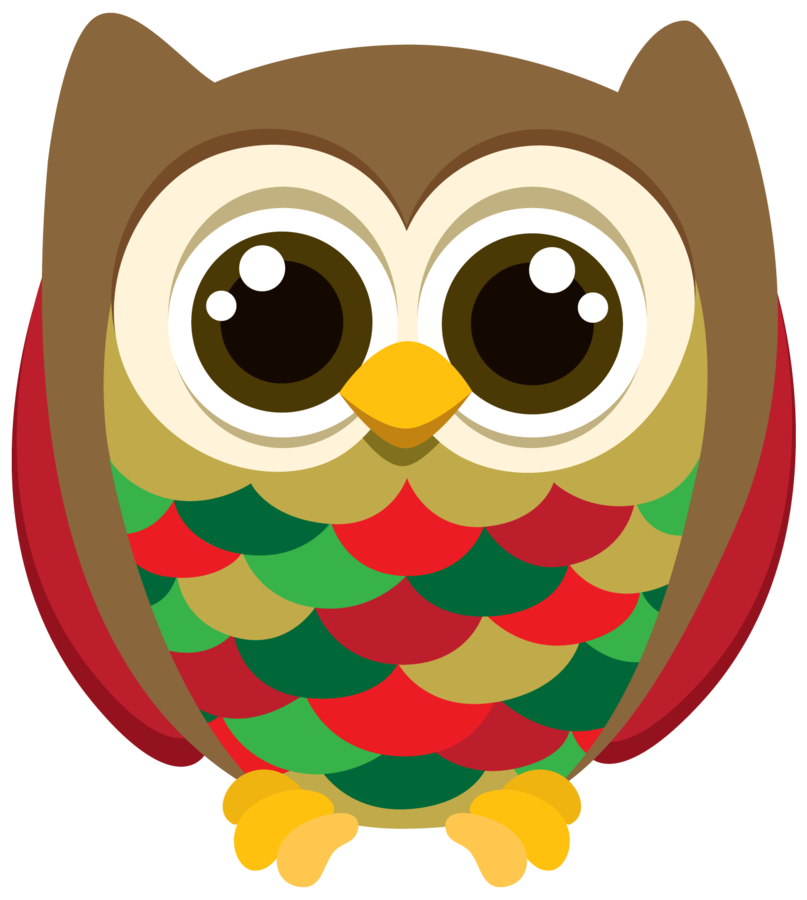 807x900 Owls For Kids Christmas Clip Art