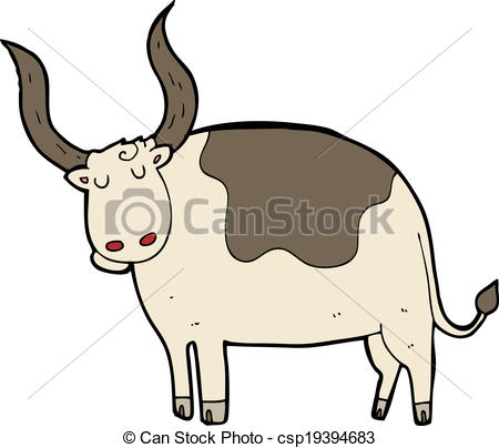 450x404 Cartoon Ox Vector