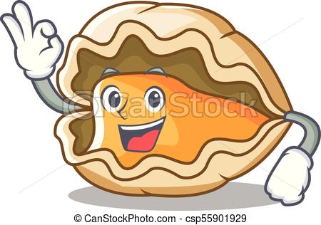 450x316 Okay Oyster Character Cartoon Style Vector Illustration Vector