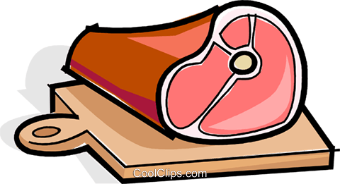 480x261 Roast On A Cutting Board Royalty Free Vector Clip Art Illustration