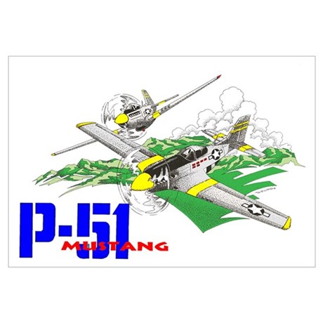 460x460 P 51 Mustang Wall Art