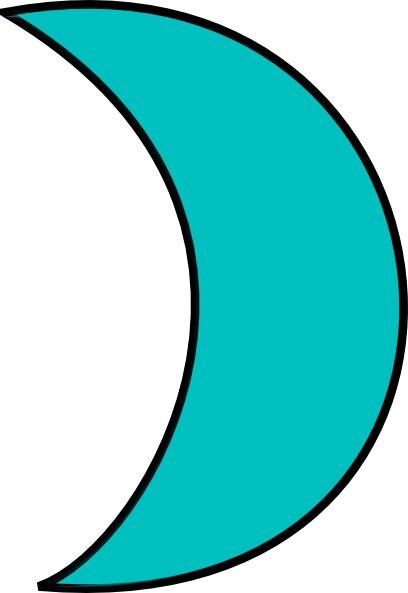 408x593 Teal Moon Clipart Clip Art