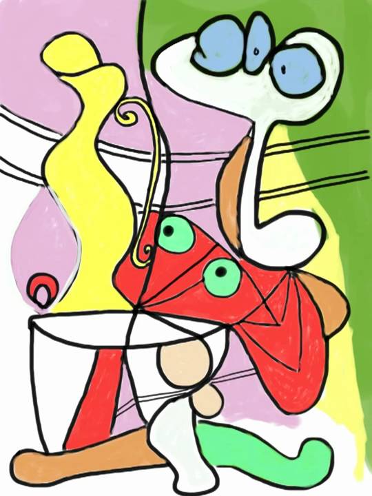 540x720 Large Still Life On Pedestal Table (Picasso Ipainting By Will O