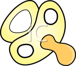 300x263 Clip Art Image A Yellow Pacifier
