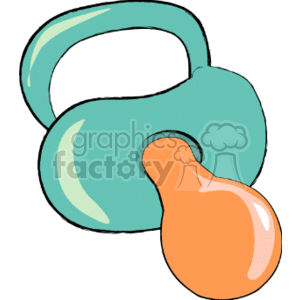 300x300 Royalty Free Turquoise Pacifier 159086 Vector Clip Art Image