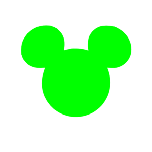 300x300 Green Mickey Ears Clipart