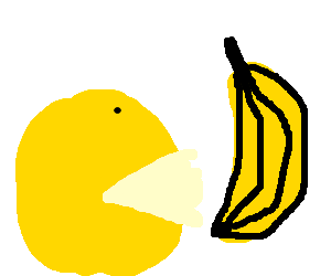 300x250 Banana Clipart Pacman