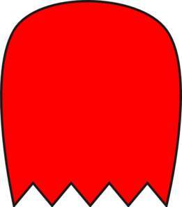 261x297 Red Pacman Ghost Clip Art