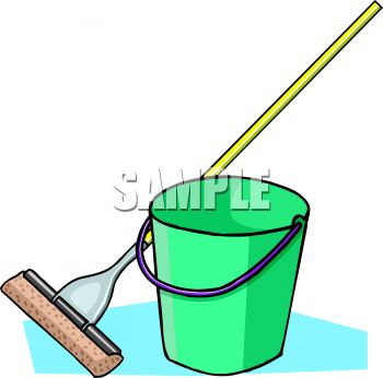 350x346 Sponge Mop And Pail