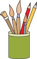 127x200 Free Art Supplies Clipart