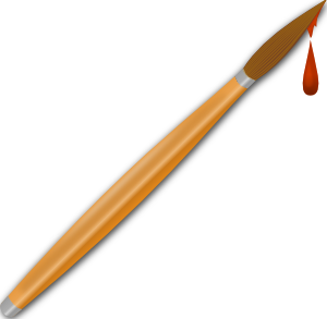 300x293 Paint Brush Drops Clip Art Free Vector 4vector