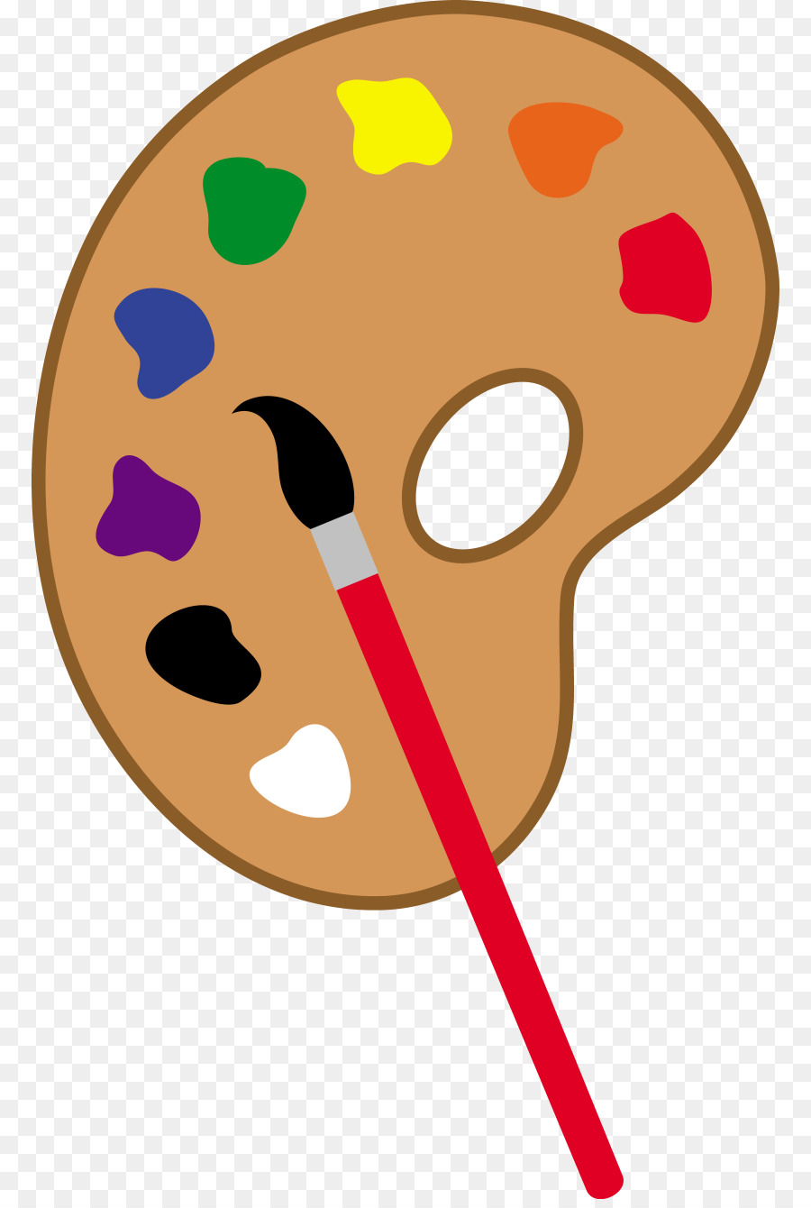 900x1340 Painting Palette Paintbrush Clip Art