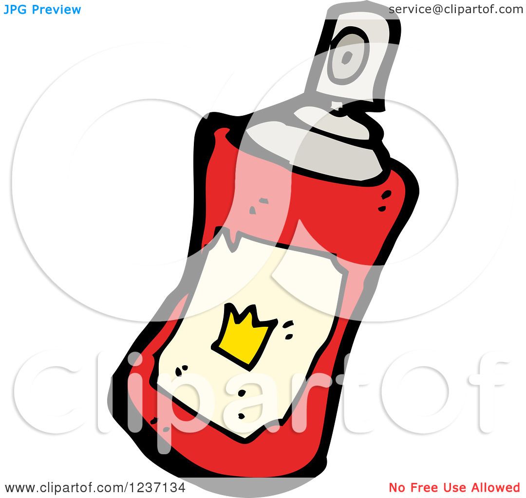 1080x1024 Clipart Of A Red Spray Paint Can