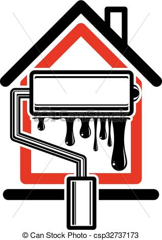 317x470 Painted House Clipart Clipground, House Painter Clip Art