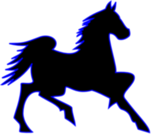 297x264 Blue Horse Clip Art