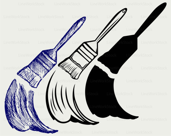 570x456 Paint Brush Svgrush Clipartpaint Brush Svgrush Silhouette