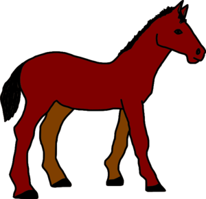 300x291 Red Brown Horse Clip Art