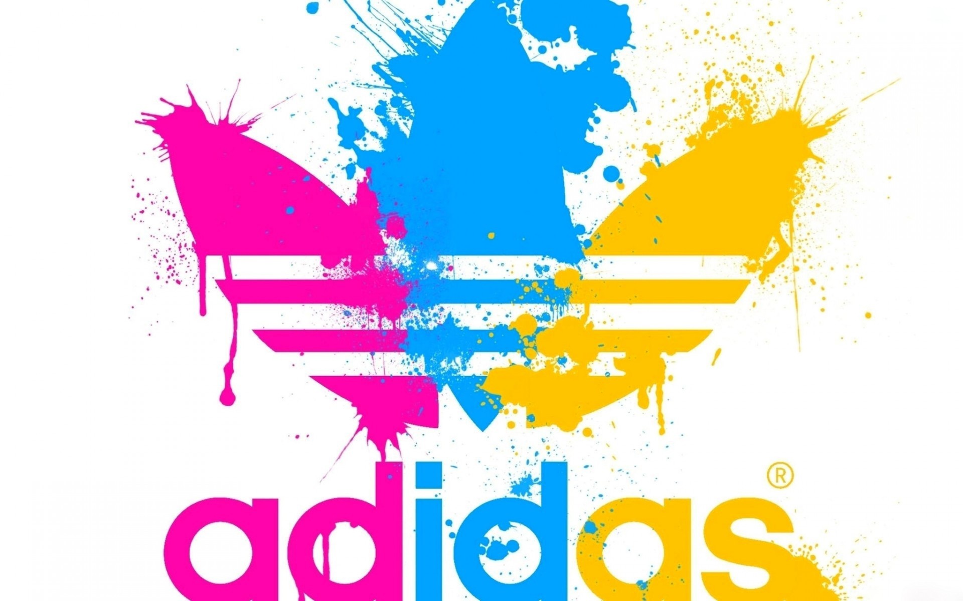1920x1200 Wallpaper Illustration, Text, Adidas, Paint Splatter, Brand