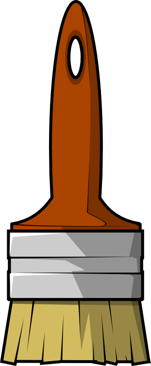 311x753 Paintbrush Paint Brush Clip Art Cartoon Download Vector