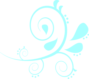 299x264 Paisley Curves Blue Clip Art