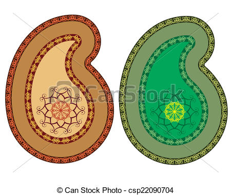 450x380 Paisley Design (Can Be Used For Textile, Batik Print) Vector