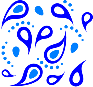 300x282 Blue Paisley Clipart