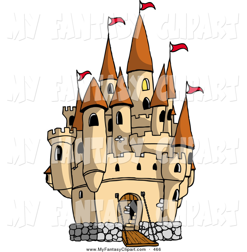 1024x1044 Clip Art Of A Large Medieval Castle With The Gate Down