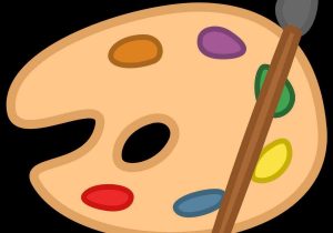 300x210 Painters Pallet Brush Color Palette Clipart Pencil And