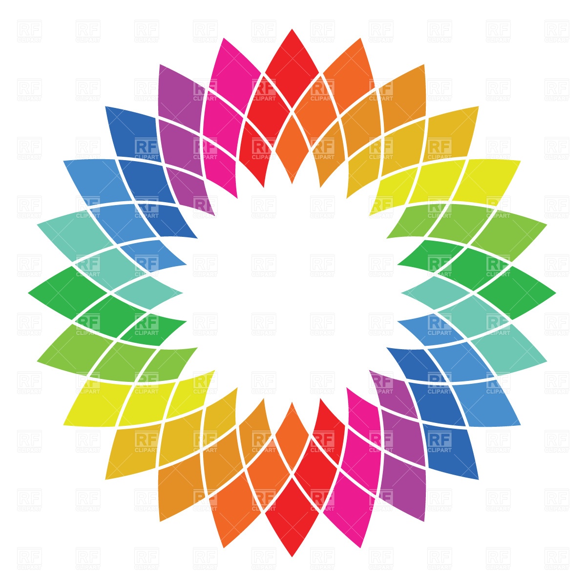 1200x1200 Rainbow Palette Wheel Free Download Vector Clip Art Image