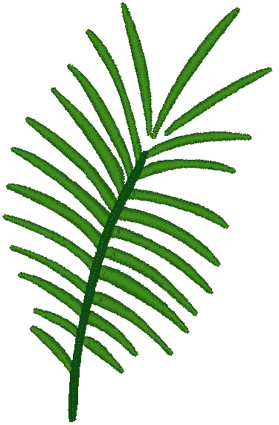 279x425 Palm Frond Embroidery Design